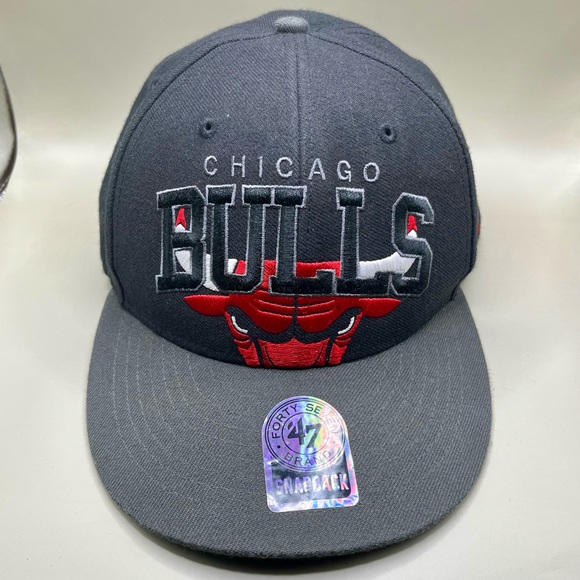 47 Other - Chicago Bulls ‘47 Brand Snapback Hat Black Red Grey NBA Adjustable Cap NWOT